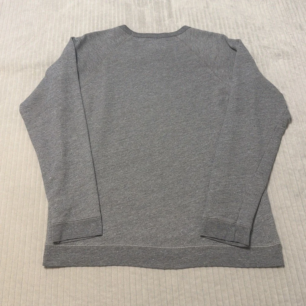 Mollusk California Surf Shop Crewneck Terry Pullover Mens Med Gray Made in USA